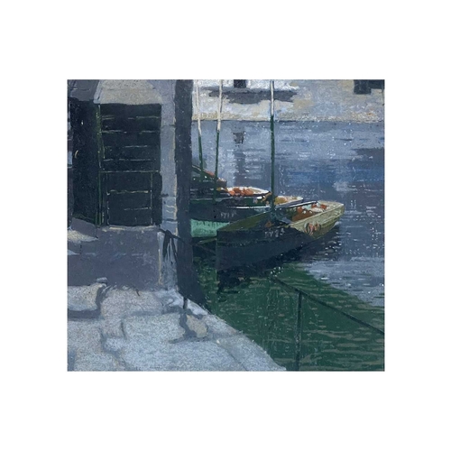 1176 - Frederick ROBERTS JOHNSON (1900-1986) Two harbour views of Polperro Each pastel on card, 27cm x 22.5... 