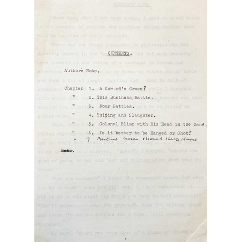 1185 - Brigadier General CROZIER, F.P The Men I Killed A manuscript sent to Arthur Wragg with hand-written ... 