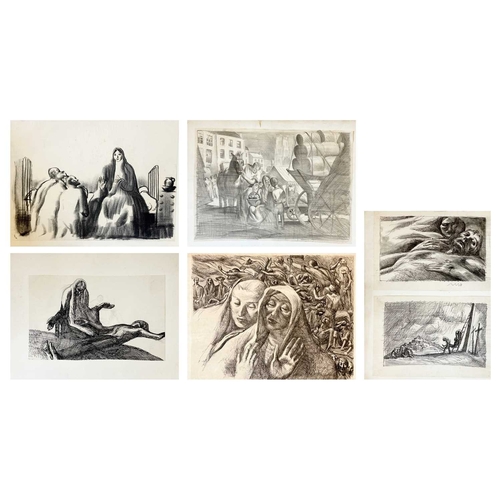 1198 - Arthur WRAGG (1903-1976) Seven Works Each graphite or pen and ink, each unsigned, mounted onto card ... 