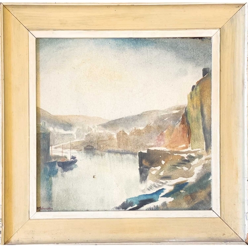 1213 - Frederick ROBERTS JOHNSON (1900-1986) Seven Polperro-based works .Mixed media including oils and pas... 