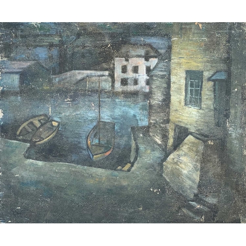 1213 - Frederick ROBERTS JOHNSON (1900-1986) Seven Polperro-based works .Mixed media including oils and pas... 