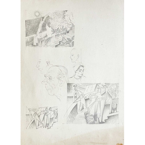 1215 - Frederick ROBERTS JOHNSON (1900-1986) A collection of sketches and preparatory studies Mostly graphi... 