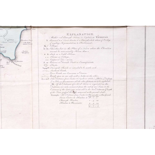 14 - (Devon) Benjamin Donn A Map of the County of Devon, with the City of Exeter Large format engraved co... 