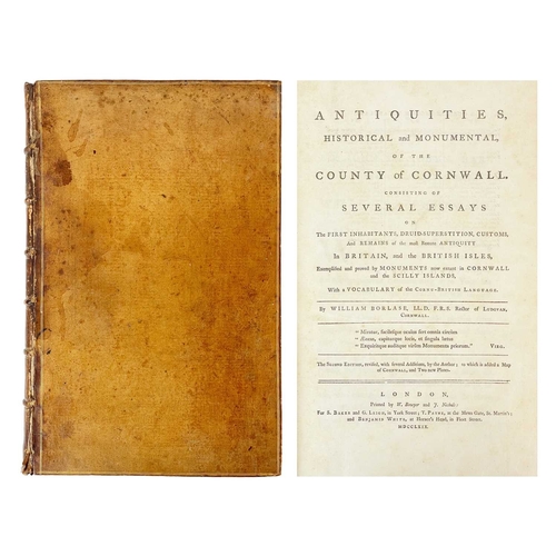 200 - (Cornwall) William Borlase  'Antiquities, Historical and Monumental, of the County of Cornwall,' 'Co... 