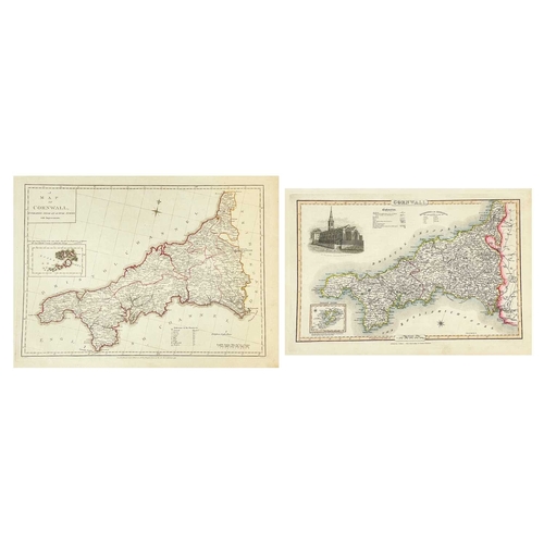 216 - (Cornwall) John Harrison and Edward Sudlow A Map of Cornwall Engraved From An Actual Survey Copper e... 