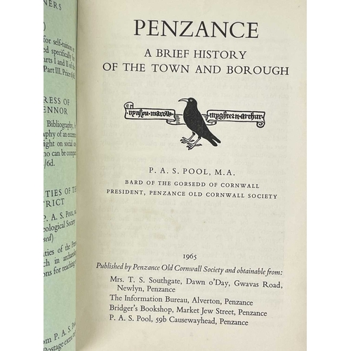 217 - (Penzance) Eight ephemeral publications 'The Offical Guide to Penzance,' original blue cloth with gi... 