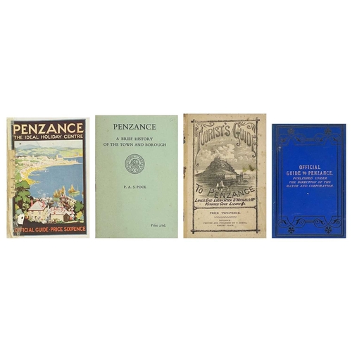 217 - (Penzance) Eight ephemeral publications 'The Offical Guide to Penzance,' original blue cloth with gi... 