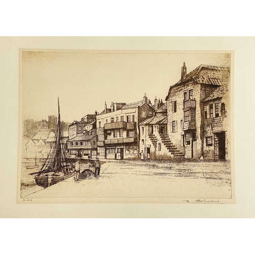 237 - Edward W. SHARLAND (1884-1967) St Ives Etching, signed and inscribed, plate size 17.5 x 25cm; Rex Sc... 