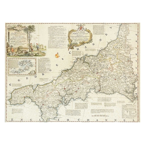 243 - Thomas Kitchin (1718-84) A New Improved Map of Cornwall from the Best Surveys and Intelligencies Div... 