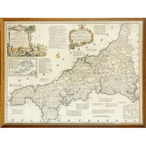 243 - Thomas Kitchin (1718-84) A New Improved Map of Cornwall from the Best Surveys and Intelligencies Div... 