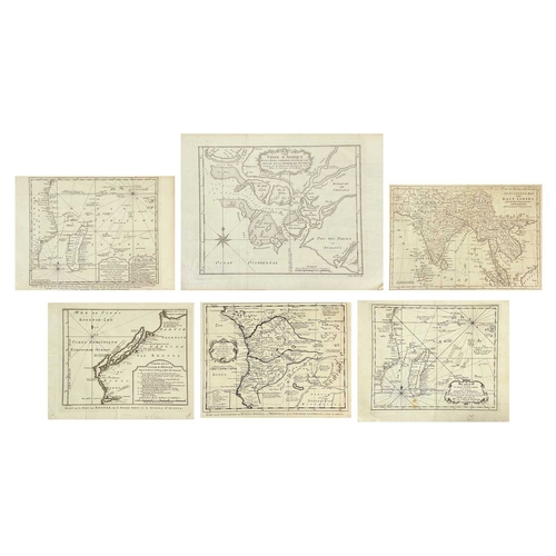 254 - (Indian Ocean and Africa) Jacues-Nicolas Bellin (1703-1772) Nine copper engraved maps J. Cary after ... 