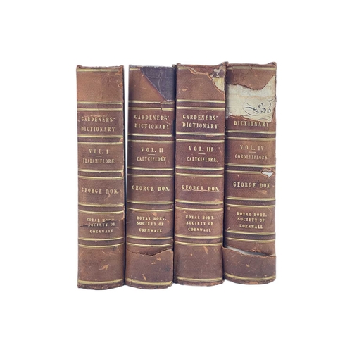 266 - (Botany) George Don A General History of Dichlamydeous Plants, Four volumes, contemporary half calf ... 