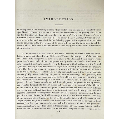 266 - (Botany) George Don A General History of Dichlamydeous Plants, Four volumes, contemporary half calf ... 