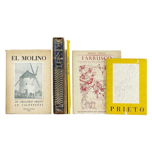 267 - (Signed) Gregorio Prieto Illustrations Six works 'El Molino de Gregorio Prieto en Valdepnas,' signed... 