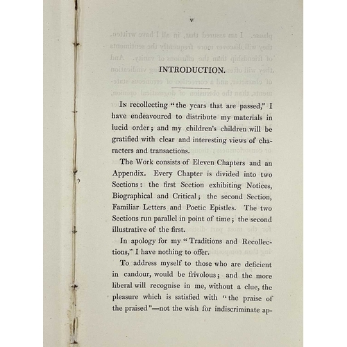 275 - Richard Polwhele Traditions and Recollections; Domestic, Clerical, and Literary; In Which are Includ... 