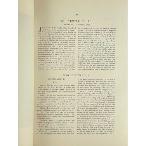 279 - HAMERTON, Philip George (editor) The Portfolio. An Artistic Periodical Three volumes; 1885 bound in ... 