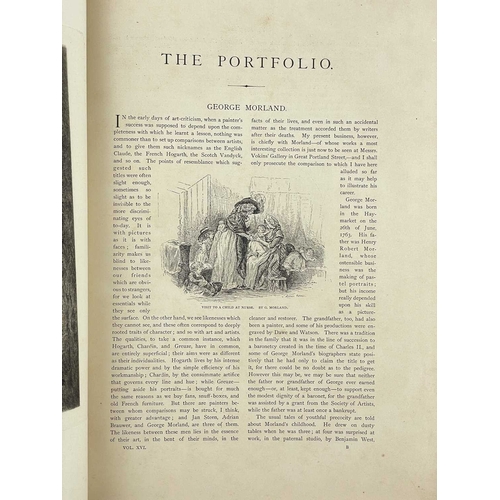 279 - HAMERTON, Philip George (editor) The Portfolio. An Artistic Periodical Three volumes; 1885 bound in ... 