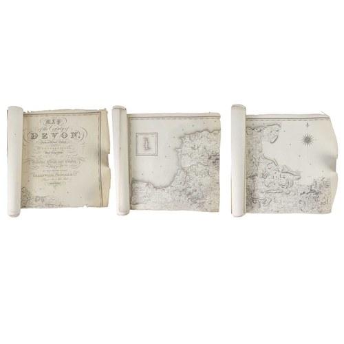 282 - C. & J. Greenwood (Publishers) Six maps 'Map of the County of Devon from an Actual Survey, made in t... 