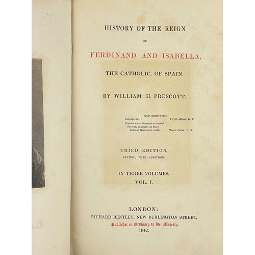 290 - (Bindings) Thomas Campbell (ed) Frederick the Great, His Court and Times Four volumes, full dark blu... 