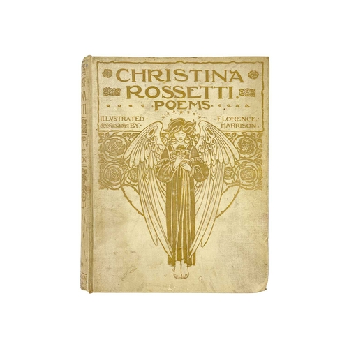 293 - Florence Harrison Illustrations Christina Rosetti Poems Original ivory cloth with ornate gilt decora... 