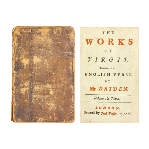 300 - John Dryden (trans) The Works of Virgil Third volume only, ealry edition, full calf rubbed and chipp... 