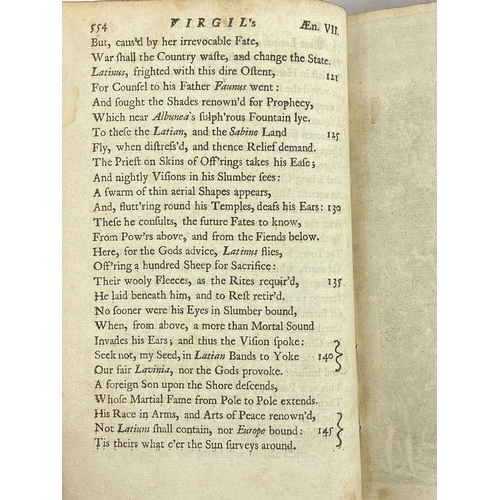 300 - John Dryden (trans) The Works of Virgil Third volume only, ealry edition, full calf rubbed and chipp... 