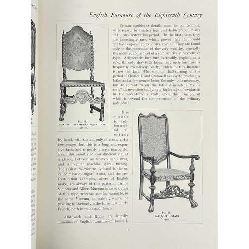 304 - Seven works Herbert Cescinsky. 'English Furniture of the Eighteenth Century,' three volumes, folio, ... 