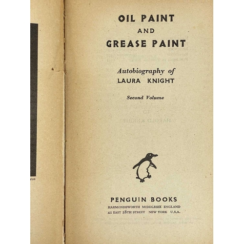 306 - Laura Knight Oil Paint and Grease Paint Three volumes, all first Penguin editions, card wraps, tape ... 