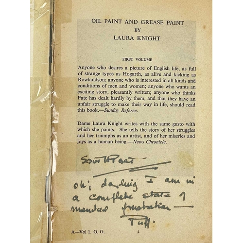 306 - Laura Knight Oil Paint and Grease Paint Three volumes, all first Penguin editions, card wraps, tape ... 