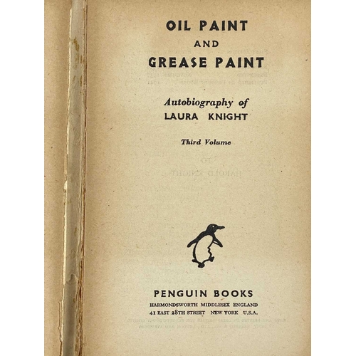 306 - Laura Knight Oil Paint and Grease Paint Three volumes, all first Penguin editions, card wraps, tape ... 