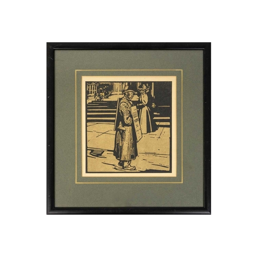 341 - William NICHOLSON(1872-1949) 'Sandwich Man'' Lithograph from London Types series, mounted, framed an... 