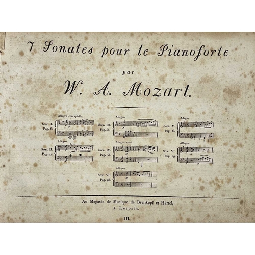 343 - (Sheet Music) Oeuvres Complettes de Wolfgang Amadeus Mozart Two volumes of a larger collection, what... 