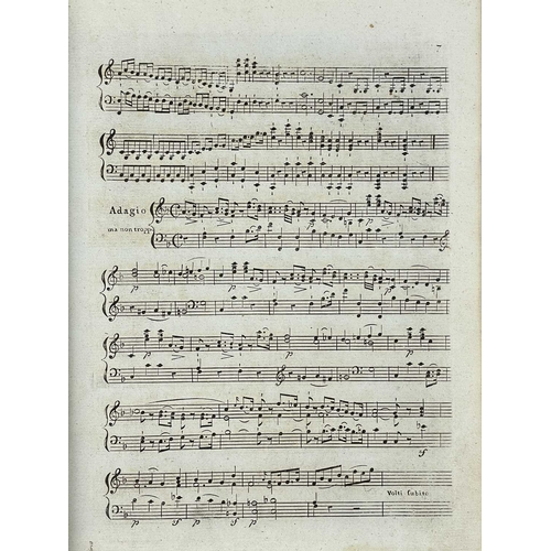 345 - (Sheet Music) Haydn’s 12 Symphonies [18th Century] Half morocco with marbled boards, rubbed and bump... 