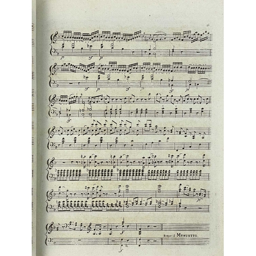 345 - (Sheet Music) Haydn’s 12 Symphonies [18th Century] Half morocco with marbled boards, rubbed and bump... 