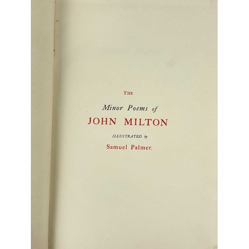 349 - Samuel Palmer illustrations The Shorter Poems of John Milton Oirginal blue cloth with gilt decoratio... 