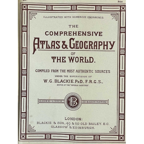 359 - Blackie & Son Publishers A Rare Salesman Sample-Comprehensive Atlas and Geography of the World, 1885... 