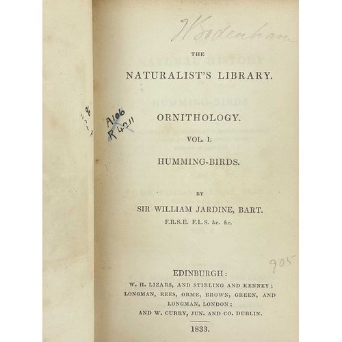 382 - (Ornithology) Naturalists Library Vols I and II, Ornithology Two volumes, full green leather with gi... 