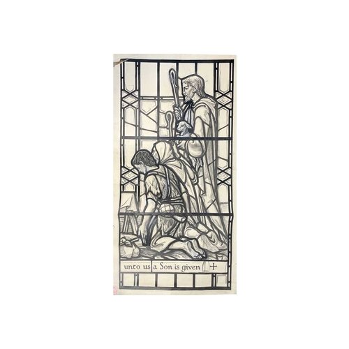 383 - Hardman & Co A Stained glass window plan, for St Andrews Muswell Hill Lady Chapel Ink and wash, stam... 