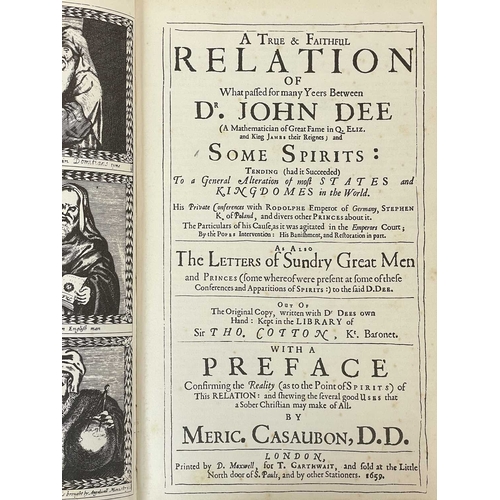 39 - (Occult) John Dee a True & Faithful Relation of What passed for many Years Between Dr. John Dee....a... 