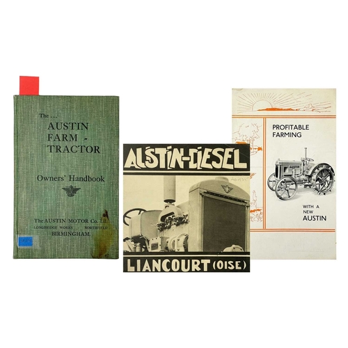 392 - The Austen Motor Company Three scarce advertisements 'The Austin Tractor Owners Handbook,' original ... 