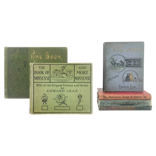 418 - Edward Lear illustrations Six works THE BOOK OF NONSENSE By Edward Lear (1903) Orig dec green cloth.... 