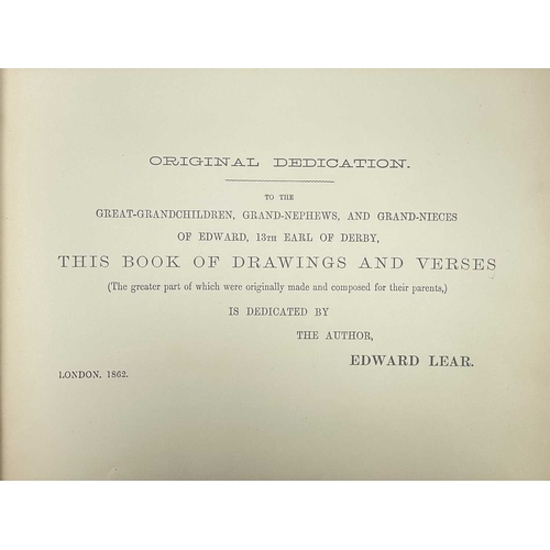 418 - Edward Lear illustrations Six works THE BOOK OF NONSENSE By Edward Lear (1903) Orig dec green cloth.... 