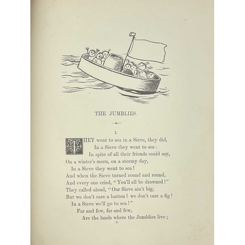 418 - Edward Lear illustrations Six works THE BOOK OF NONSENSE By Edward Lear (1903) Orig dec green cloth.... 