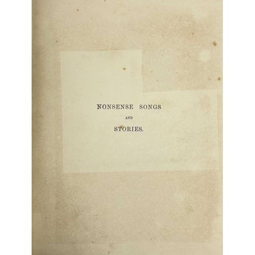 418 - Edward Lear illustrations Six works THE BOOK OF NONSENSE By Edward Lear (1903) Orig dec green cloth.... 