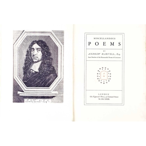 42 - (Nonesuch Press) Andrew Marvell Miscellaneous Poems Limited edition, number 427 of 850 copies on Ita... 