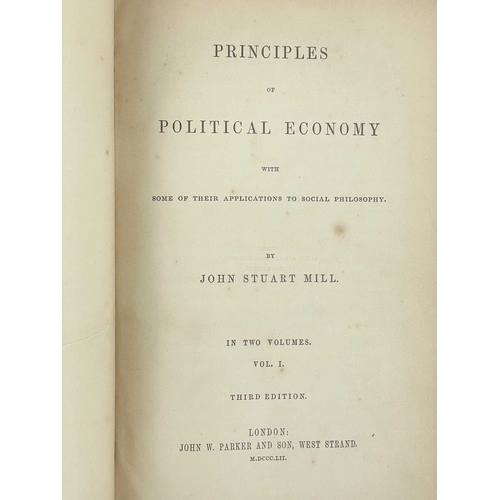 424 - (Economics) Eleven works PRINCIPLES OF POLITICAL ECONOMY By John Stuart Mill (1852) Volume 1 Three b... 