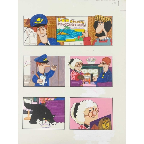 432 - (Postman Pat) Original artwork by Joan Hickson Thirty-one original artworks, primarily gouache on ca... 