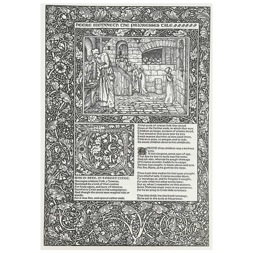 433 - [The Basilisk Press facsimile of the Kelmscott Chaucer] Ten double large format leaves Folio, all fo... 