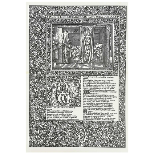 433 - [The Basilisk Press facsimile of the Kelmscott Chaucer] Ten double large format leaves Folio, all fo... 