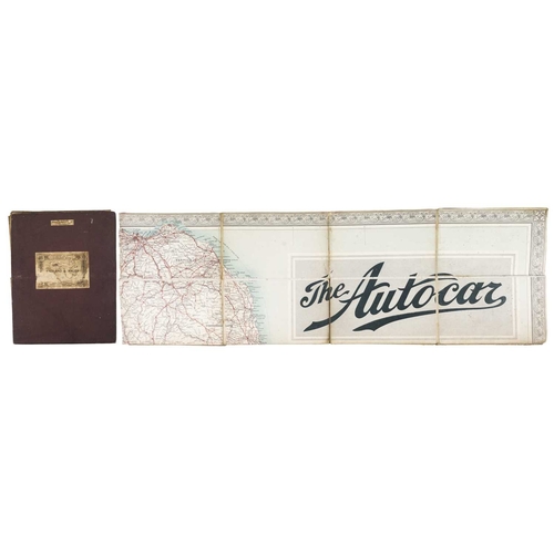 459 - The Autocar folding map of England and Wales Bridges Patent Mounting Linen-backed sectional map feat... 